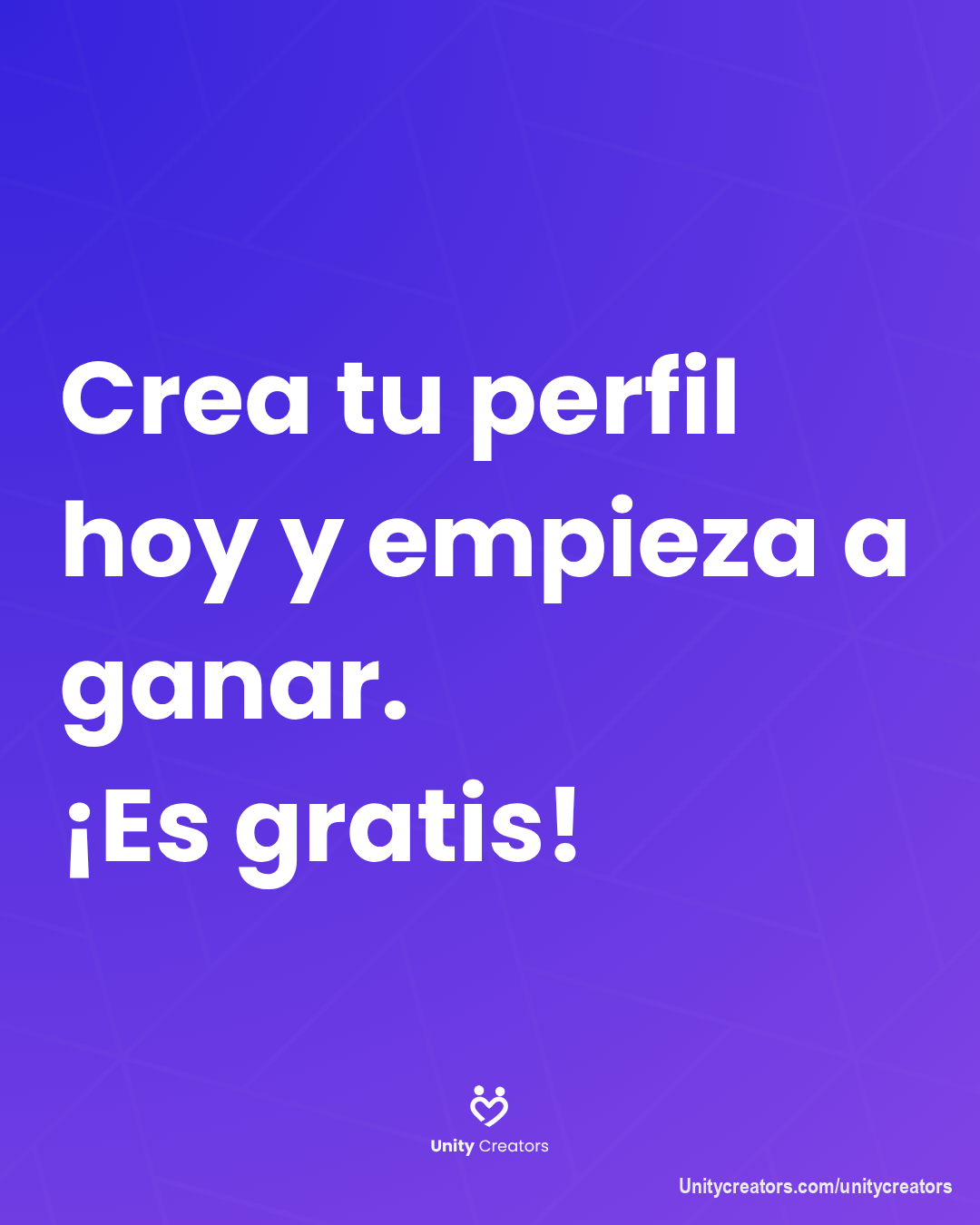 No esperes más para monetizar tu contenido. Regístrate gratis en Unity Creators, configura tu perfil y comparte lo que amas. Además, te quedas con el 85% de las ganancias que generes. 💸🔥 ¡Comienza hoy mismo!